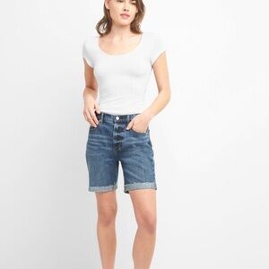 NWT GAP high rise cuffed denim shorts